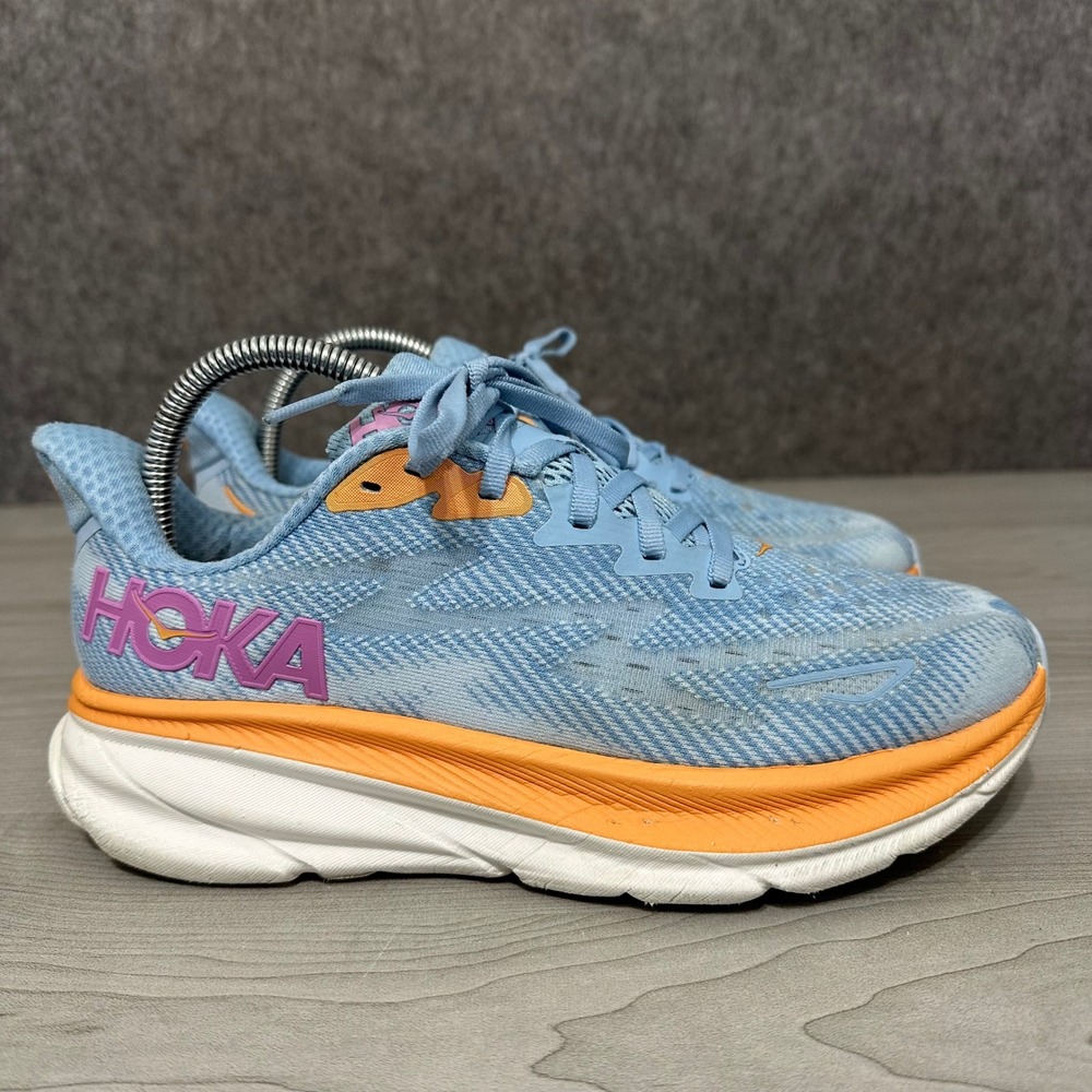 Hoka Clifton 9 Women Size 7.5 Running Shoes Airy Blue Ice Water‎ 1127896-ABIW - Picture 3 of 12